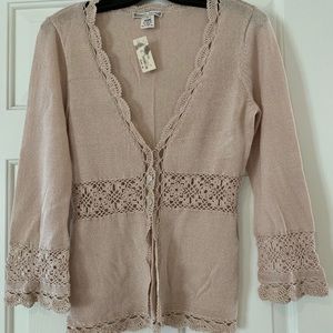 Nanette Lepore Tan Sweater/Cardigan M New